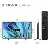 imageSony 43Inch Class 4K Ultra HD BRAVIA 3 LED Smart TV with Google TV Dolby Vision HDR and Exclusive Features for PlayStation5 K43S3043