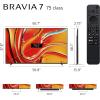 imageSony 75 Inch Mini LED QLED 4K Ultra HD TV BRAVIA 7 Smart Google TV with Dolby Vision HDR and Exclusive Features for PlayStation5 K75XR7075