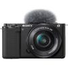 imageSony Alpha ZVE10  APSC Interchangeable Lens Mirrorless Vlog Camera Kit  BlackBlack