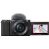imageSony Alpha ZVE10  APSC Interchangeable Lens Mirrorless Vlog Camera Kit  BlackBlack