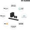 imageSony HTA3000 31ch Dolby Atmos TV Sound Bar with DTSX 360 Spatial Sound Mapping Dual Subwoofers WiFi Bluetooth Airplay 2HTA3000