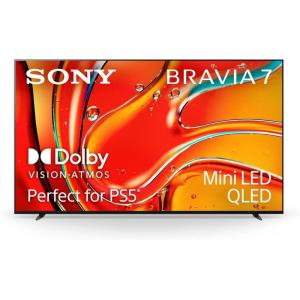 imageSony 75 Inch Mini LED QLED 4K Ultra HD TV BRAVIA 7 Smart Google TV with Dolby Vision HDR and Exclusive Features for PlayStation5 K75XR7075