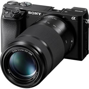 imageSony Alpha A6100 Mirrorless Camera with 1650mm and 55210mm Zoom Lenses ILCE6100YB Black