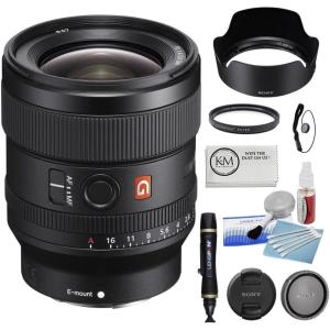 imageSony Emount FE 24mm F14 GM Full Frame Wideangle Prime Lens SEL24F14GM BlackLens  Starter Kit