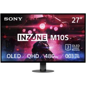 imageSony INZONE M10S 27 OLED 1440p Gaming Monitor 480Hz 003ms Low Profile Stand Tournament Mode Dual Screen Size 245 GSYNC Compatible AntiGlare Custom Heatsink 3Year OLED Limited WarrantyINZONE M10S Monitor