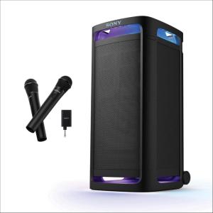 imageSony ULT Tower 9 Bluetooth Karaoke Party Speaker with Powerful Bass 360 Sound and Party Lights 25 Hour Battery and Convenient Carrying Handle and Wheels SRSULT900Speaker  ULT MIC