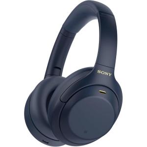 imageSony WH1000XM4 Wireless Premium Noise Canceling Overhead Headphones with Mic for PhoneCall and Alexa Voice Control Black WH1000XM4Midnight Blue