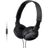 imageSony ZX Series Wired OnEar Headphones with Mic Black MDRZX110APBlack
