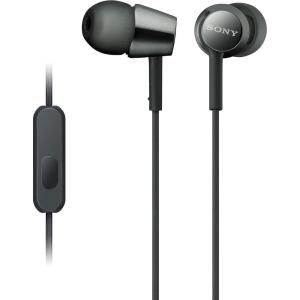 imageSony MDREX155AP inEar Earbud HeadphonesHeadset with mic for Phone Call Black MDREX155APBBlack