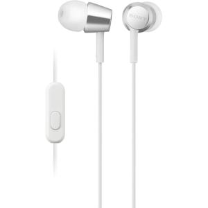 imageSony MDREX155AP inEar Earbud HeadphonesHeadset with mic for Phone Call Black MDREX155APBWhite