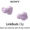 imageSony LinkBuds Clip OpenEar Truly Wireless Earbuds Comfortable amp Secure Fit Lightweight ClipOn Design Touch Controls Ambient Sound Awareness Water Resistant Up to 37 Hrs of Playback BlackLavender
