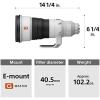 imageSony SEL400F28GM 400mm F2828 Fixed Prime Camera Lens White
