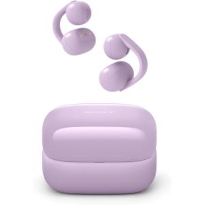 imageSony LinkBuds Clip OpenEar Truly Wireless Earbuds Comfortable amp Secure Fit Lightweight ClipOn Design Touch Controls Ambient Sound Awareness Water Resistant Up to 37 Hrs of Playback BlackLavender