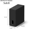 imageSony BRAVIA Theater Sub 8 SASW8 Wireless Subwoofer for SoundbarHome Theater Sound System Compatible with BRAVIA Theater Quad Bar 987 HTA7000HTA5000HTA3000 STRAN1000 2026 ModelSub 8