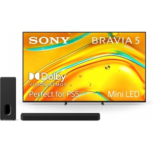 image:imageSony BRAVIA 5 98Inch 4K Mini LED Smart TV K98XR50 with BRAVIA Theater Bar 7 9Speaker Soundbar and Included BRAVIA Theater Sub 7 Wireless Subwoofer HTAP710 Bundle65