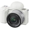 image:imageSony Alpha ZVE10  APSC Interchangeable Lens Mirrorless Vlog Camera Kit  Black ZVE10KBWhite