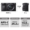image:imageSony ILCE6100KB Alpha 6100 Mirrorless 4K Video Camera with E PZ 1650mm Lens  BlackCamera Only