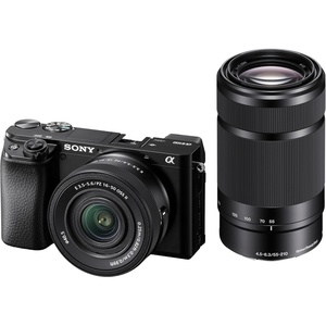 image:imageSony ILCE6100KB Alpha 6100 Mirrorless 4K Video Camera with E PZ 1650mm Lens  Blackw 1650mm  55210mm